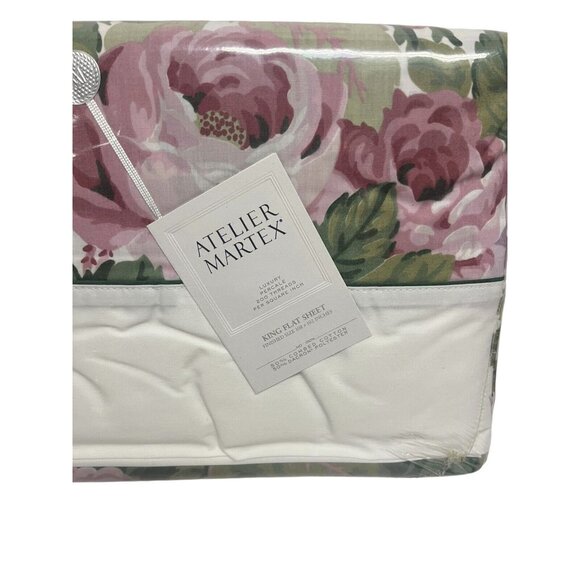 Atelier Martex Beau Rivage Floral CAL KING Fitted Sheet Vintage New Old Stock - Picture 7 of 7